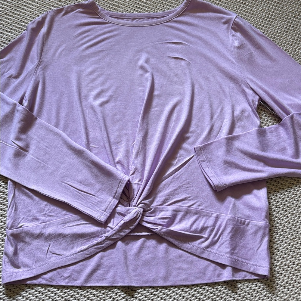 Top tank twist girls size L(10-12) 94% rayon 6% spandex Wonder Nation lavender